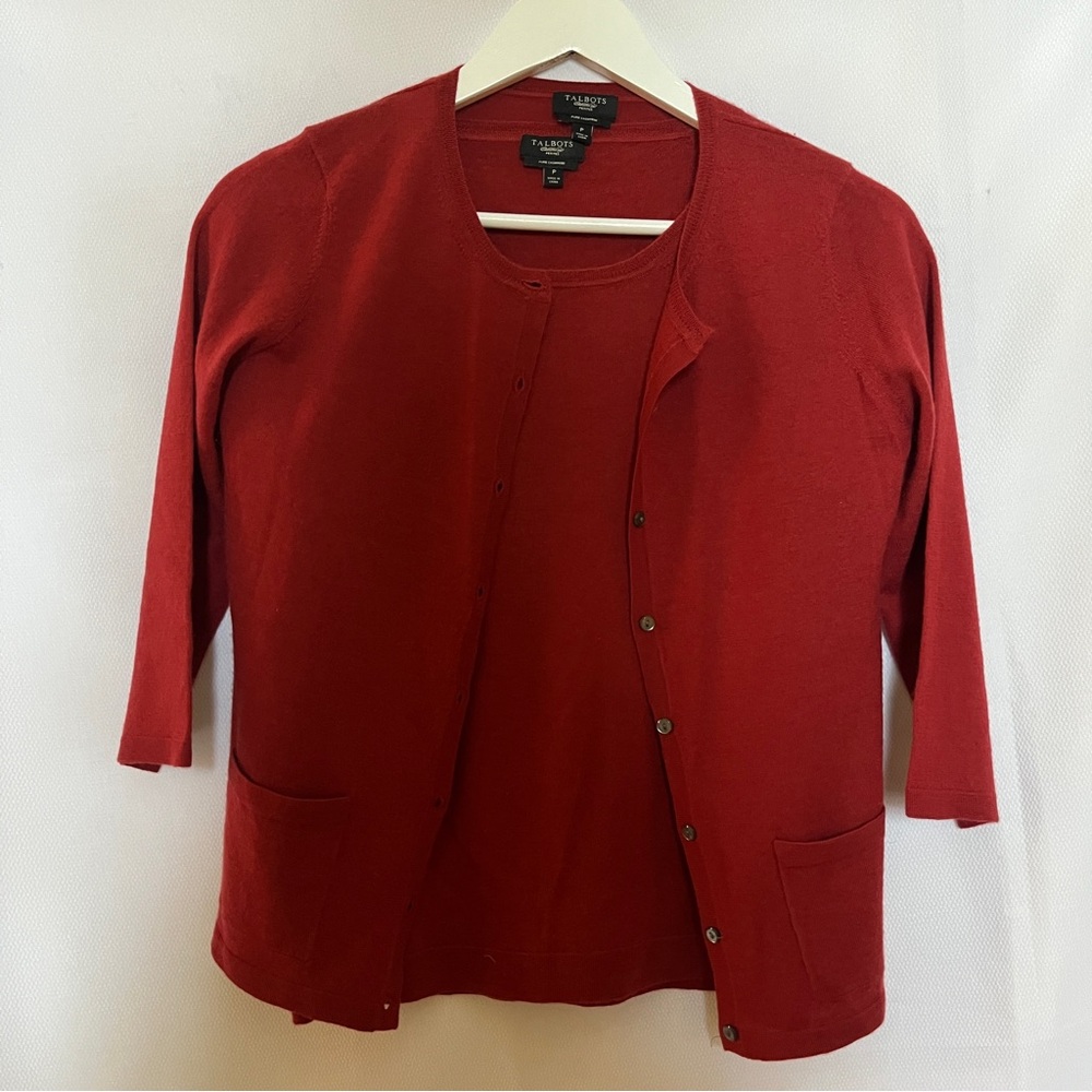 Talbots 100% cashmere sweater set